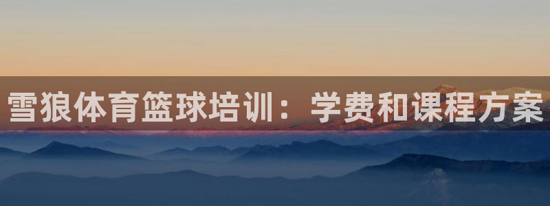 欧陆娱乐总代理电话：雪狼体育篮球培训：学费和课程方案