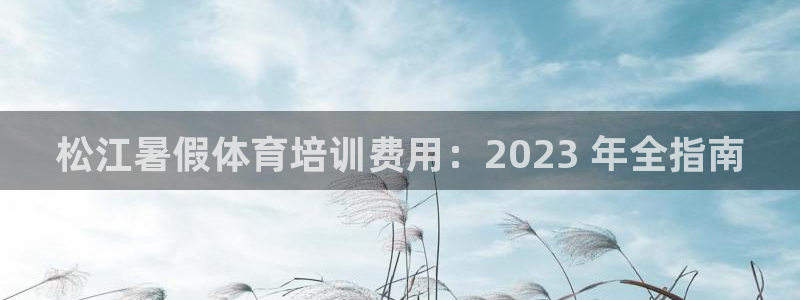 欧陆娱乐能不能玩：松江暑假体育培训费用：2023 年全指南